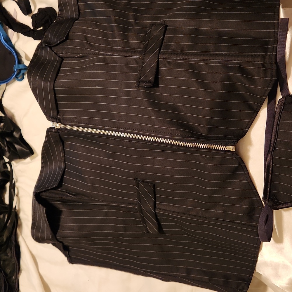 Pinstripe Executive corset with panty-SO 🔥 HOT!! 🥰